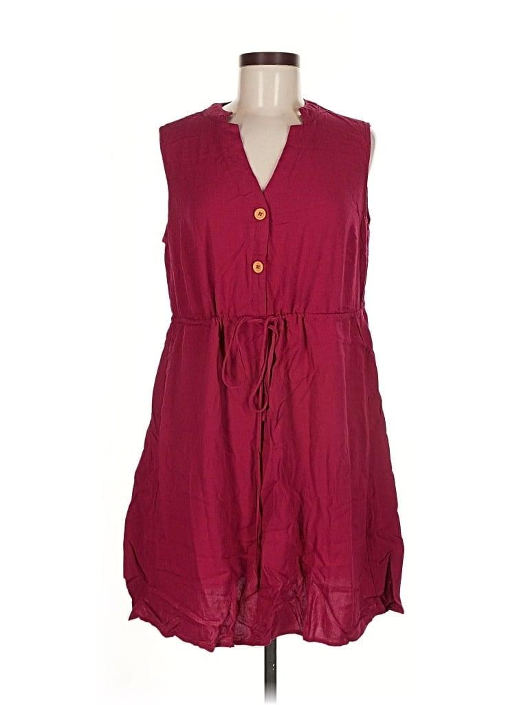Pre-owned Bloomchic Casual Dress In Burgundy
