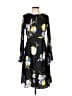 Acne Studios 100% Polyester Print Black Casual Dress Size EU 36 / US 6 - photo 1