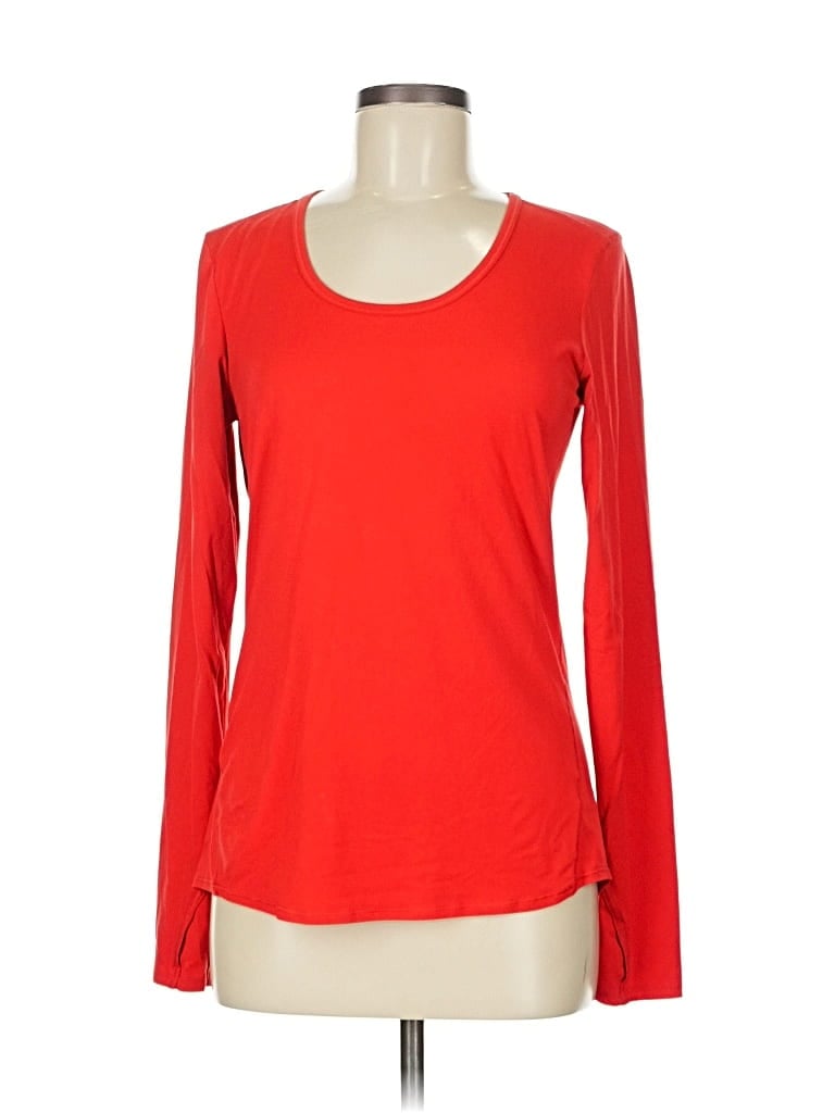 Pre-owned Athleta Long Sleeve T-shirt In Red