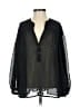 ICONS Objects of Devotion 100% Polyester Black Long Sleeve Blouse Size S - photo 1