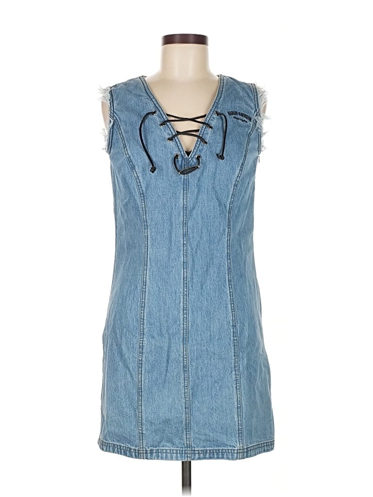 Pre-owned Harley Davidson Casual Dress In Blue