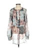 Ann Taylor LOFT 100% Polyester Silver Long Sleeve Blouse Size XS - photo 1