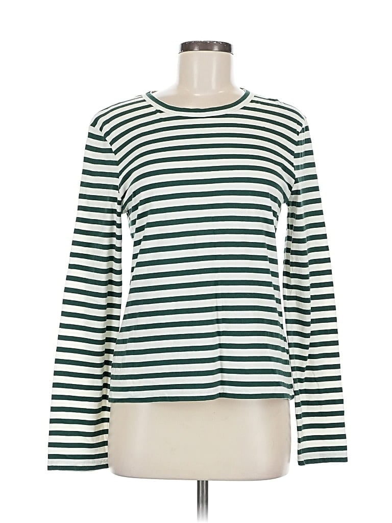 Pre-owned La Ligne Long Sleeve T-shirt In Green