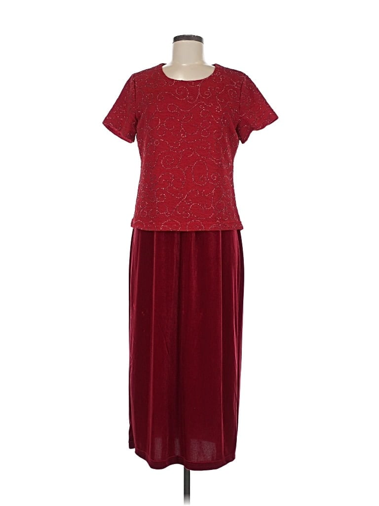 Pre-owned Kathie Lee Casual Dress In Burgundy