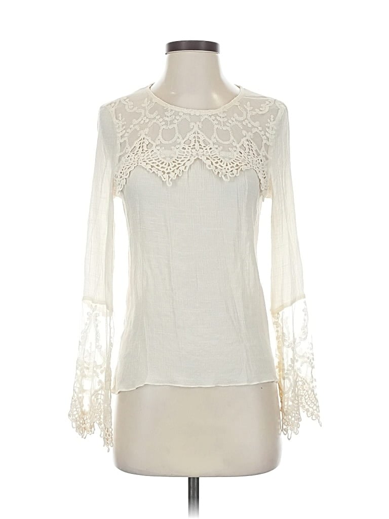 Pre-owned Rebellion Long Sleeve Blouse In White