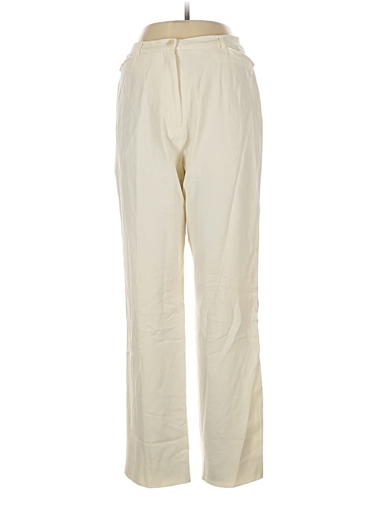 Pre-owned Doncaster Collection Casual Pants In White