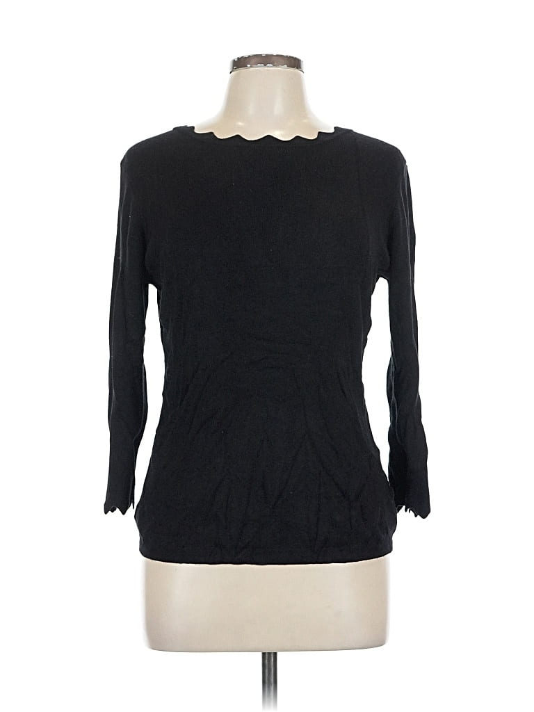 Pre-owned Philosophy Republic Clothing 3/4 Sleeve Top Black Boatneck Tops