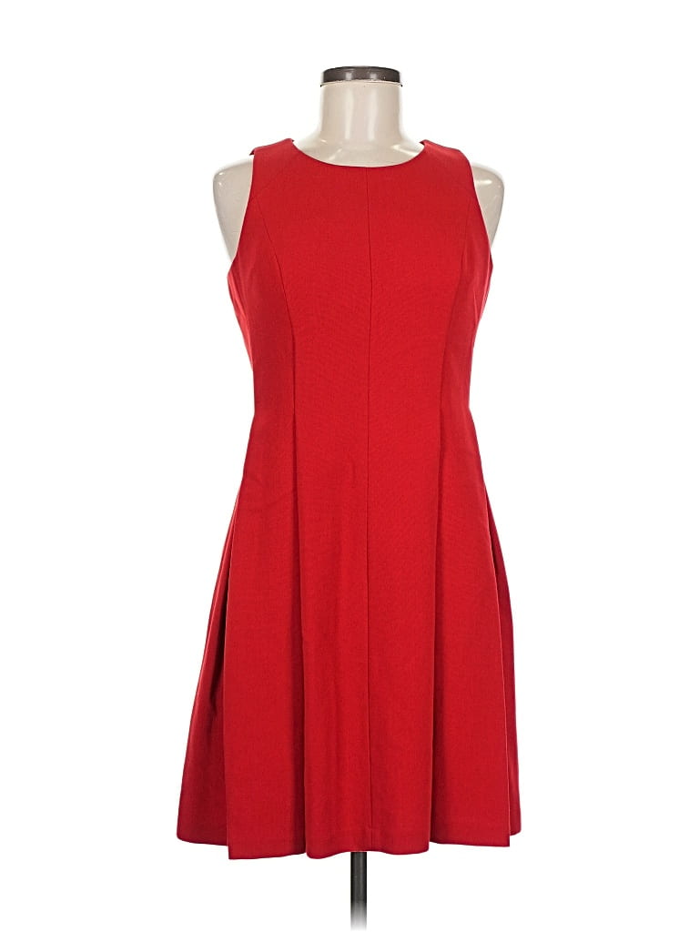 Pre-owned Ann Taylor Loft Cocktail Dress In Red