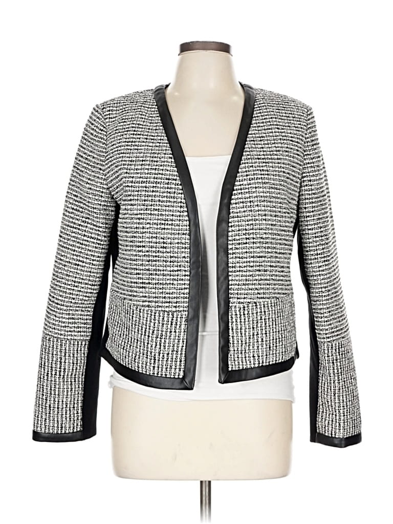 Pre-owned Dkny Blazer Jacket In Gray