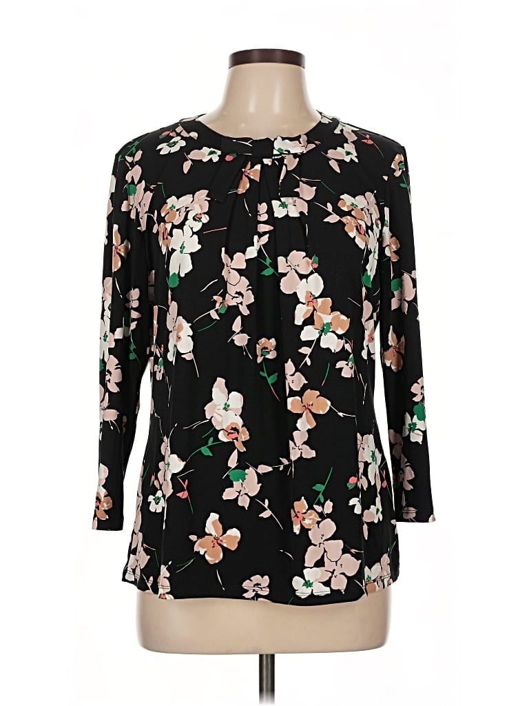 Pre-owned Karl Lagerfeld 3/4 Sleeve Blouse In Black