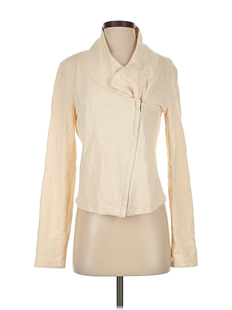 Pre-owned Ann Taylor Loft Cardigan Sweater In White