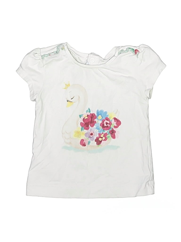 Pre-owned Mayoral Kids' Short Sleeve Blouse In White