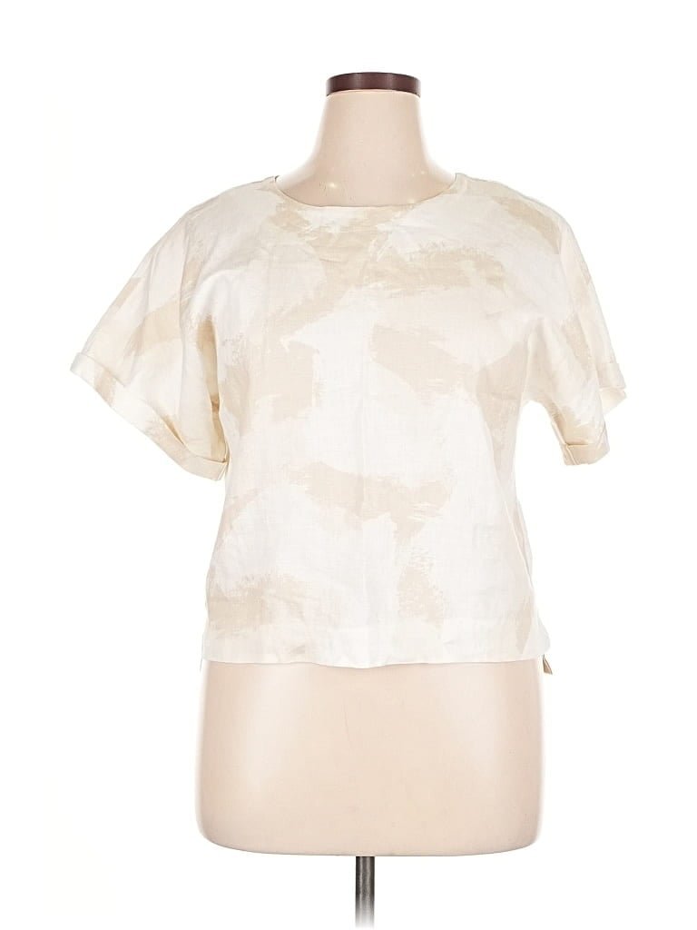 Pre-owned Assorted Brands Short Sleeve Blouse In White