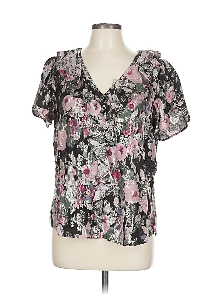 Pre-owned Polo Ralph Lauren Short Sleeve Blouse In Gray