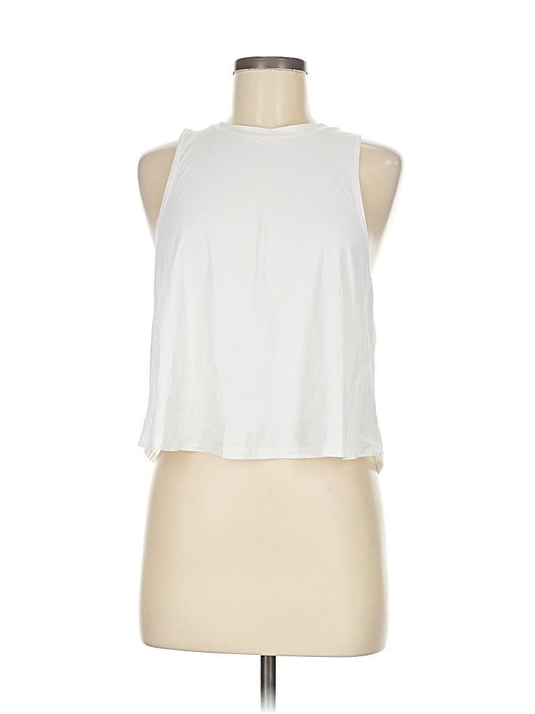 Pre-owned Lululemon Lab Tank Top White Halter Neckline Tops