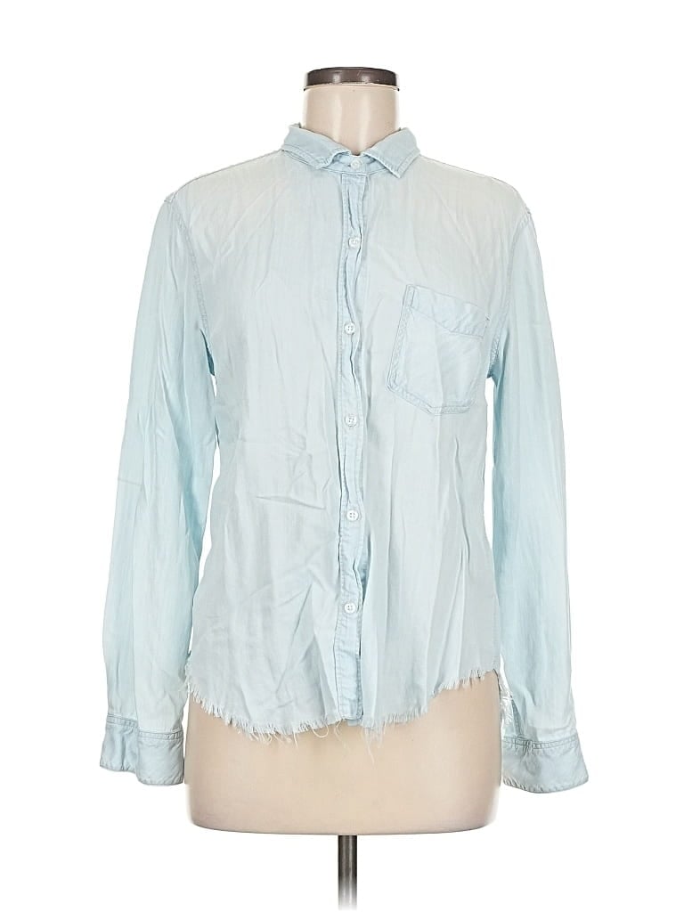 Pre-owned Rails Long Sleeve Button Down Shirt In Blue