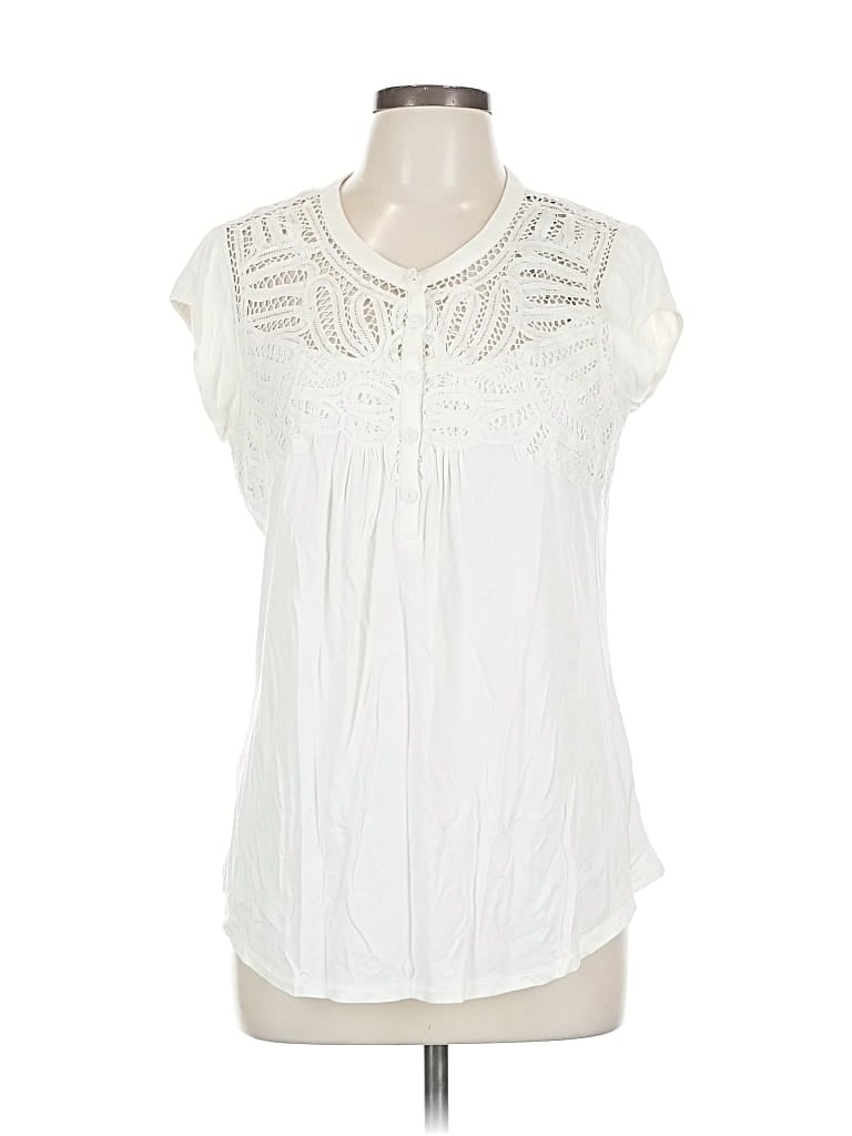 Pre-owned Daniel Rainn Sleeveless Blouse In White