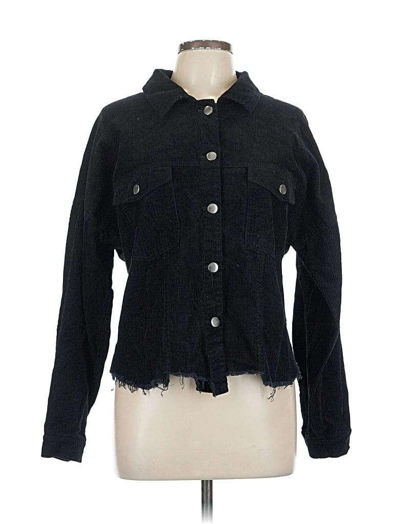 Pre-owned Unbranded Denim Jacket In Black