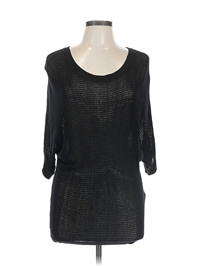 Pre-owned Express 3/4 Sleeve Top Black Scoop Neck Tops