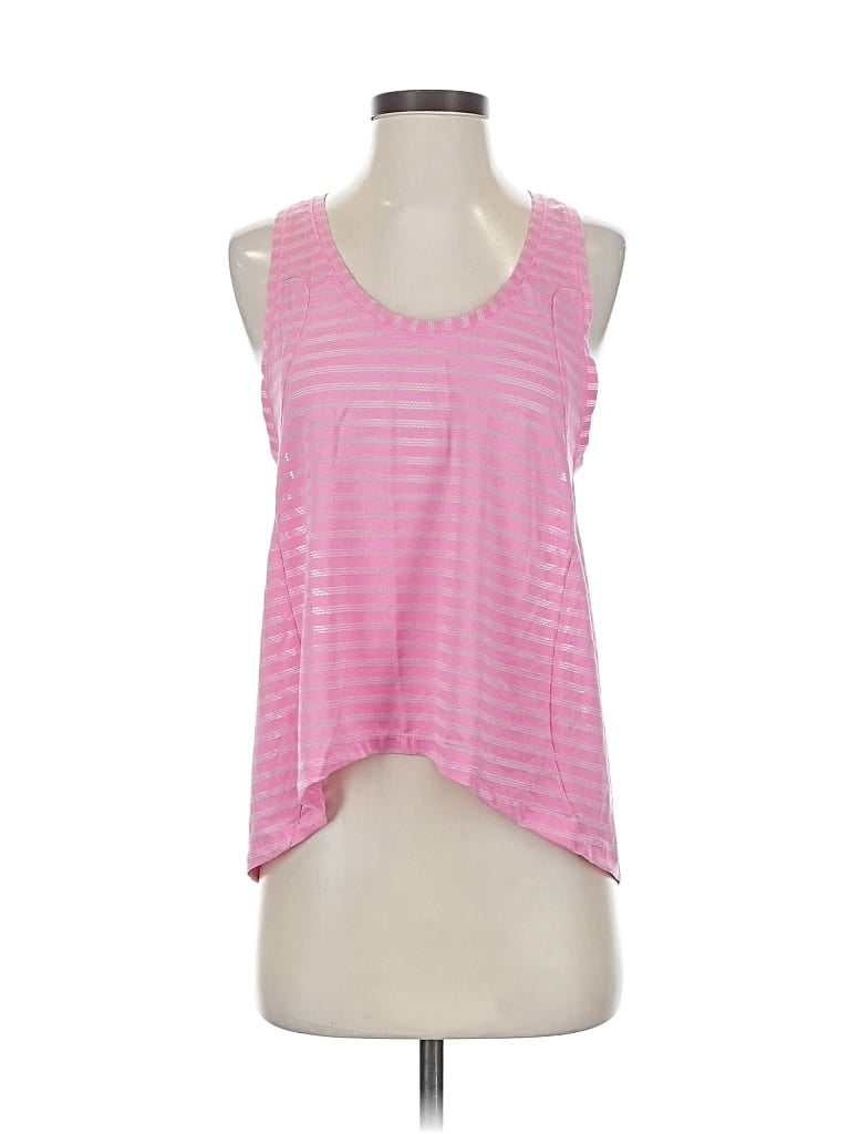 Pre-owned Zyia Active Tank Top Pink Halter Neckline Tops