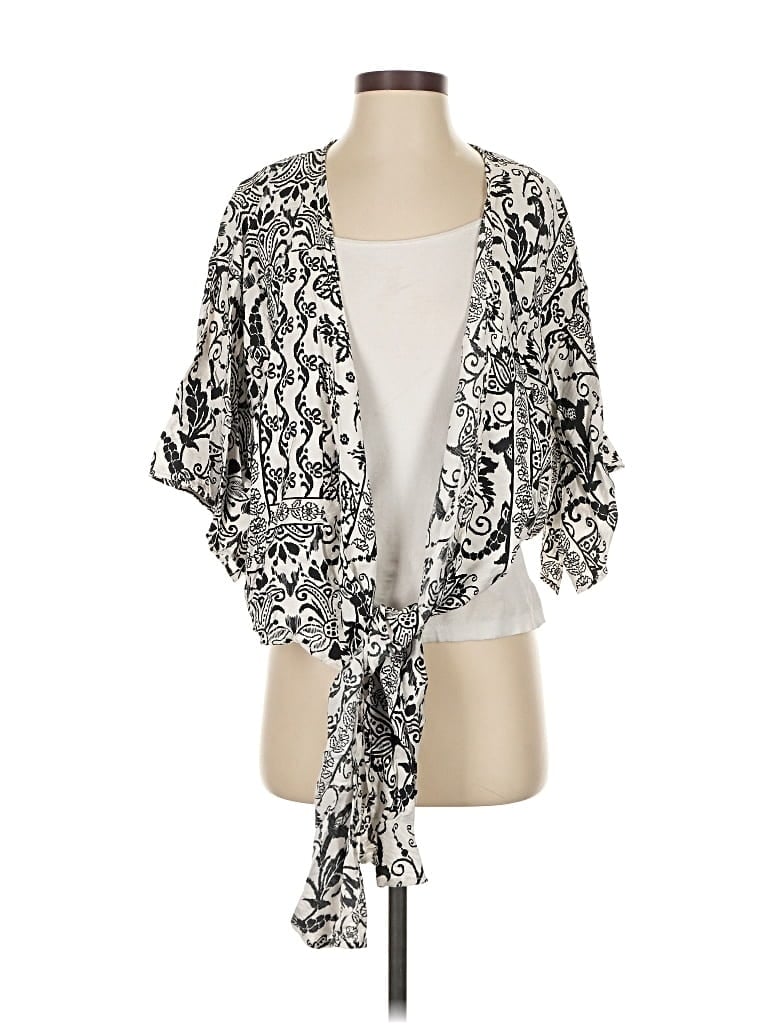 Pre-owned Miou Muse Kimono In Silver