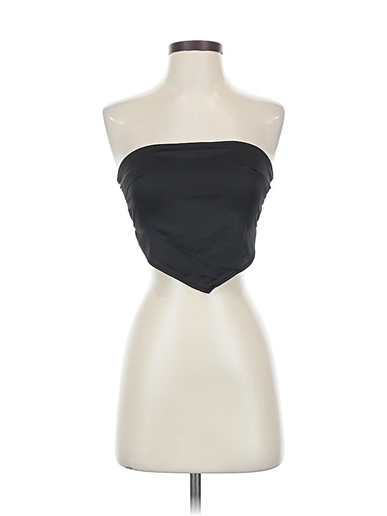 Pre-owned Adika Tube Top Black Strapless Neckline Tops