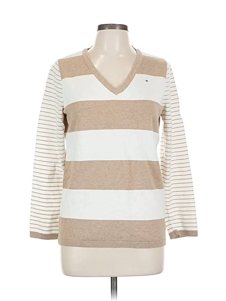 Pre-owned Tommy Hilfiger Pullover Sweater In Brown