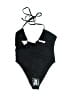 ASOS Design Solid Black One Piece Swimsuit Size 00 - photo 1
