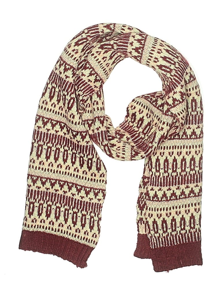 Pre-owned Bass Scarf In Burgundy