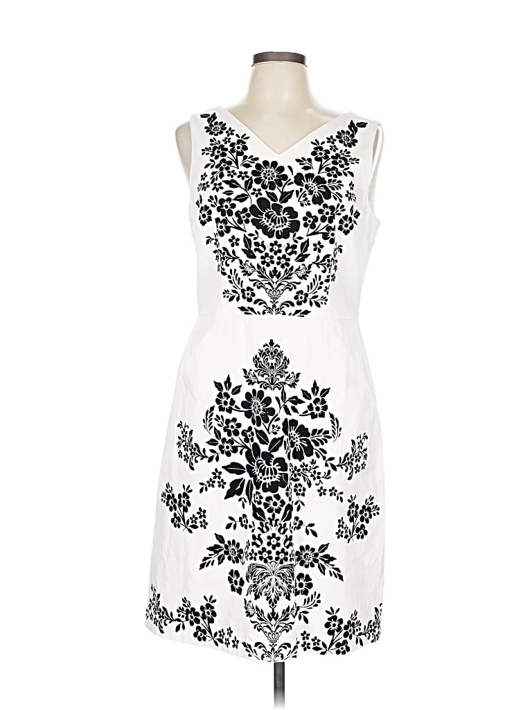 Pre-owned London Times Cocktail Dress In White
