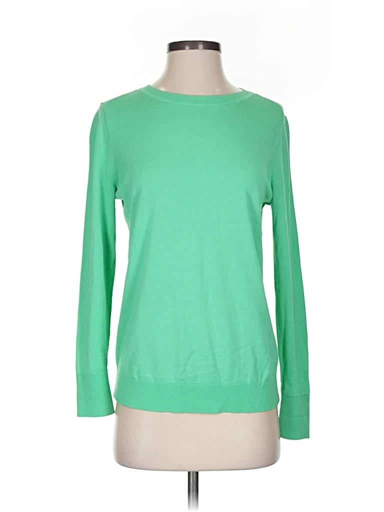 Pre-owned Ann Taylor Loft Pullover Sweater In Green
