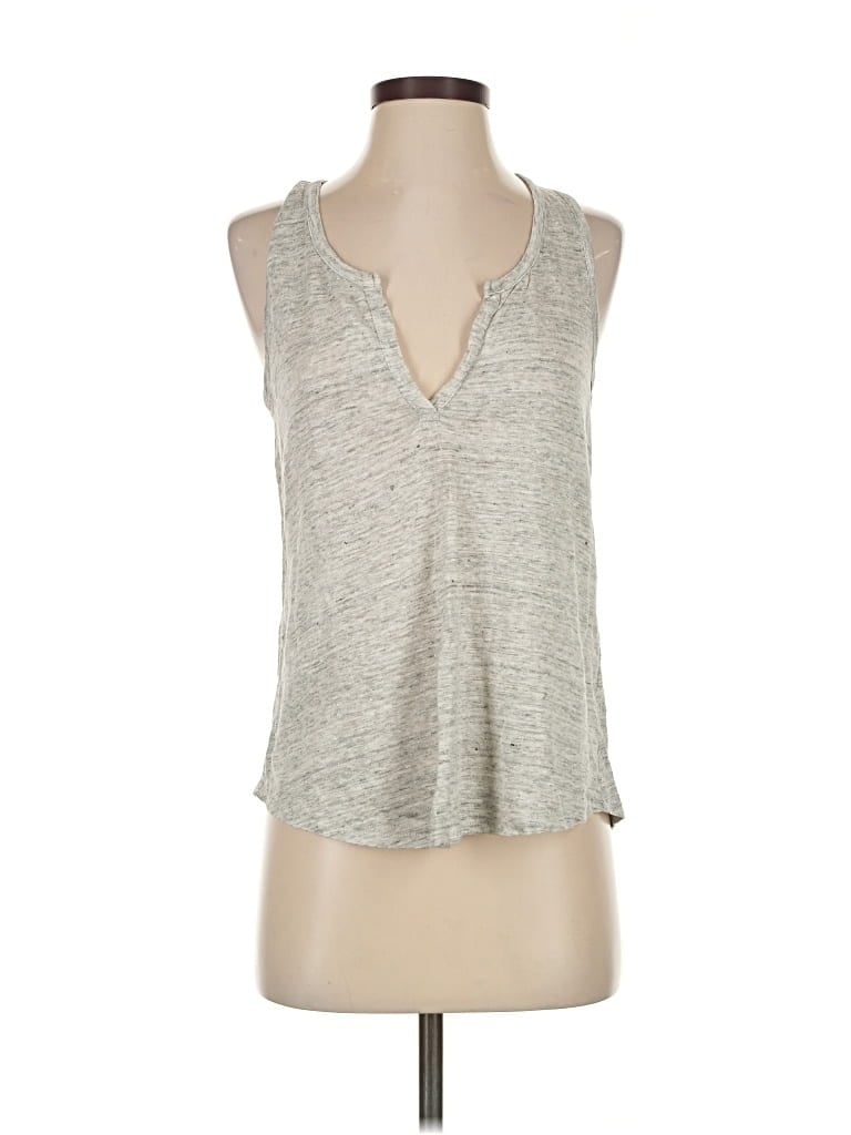 Pre-owned Vince Tank Top Gray Plunge Neckline Tops