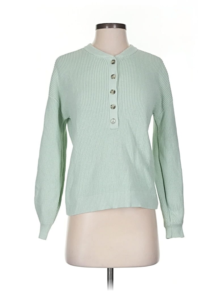 Pre-owned Ann Taylor Loft Pullover Sweater In Green