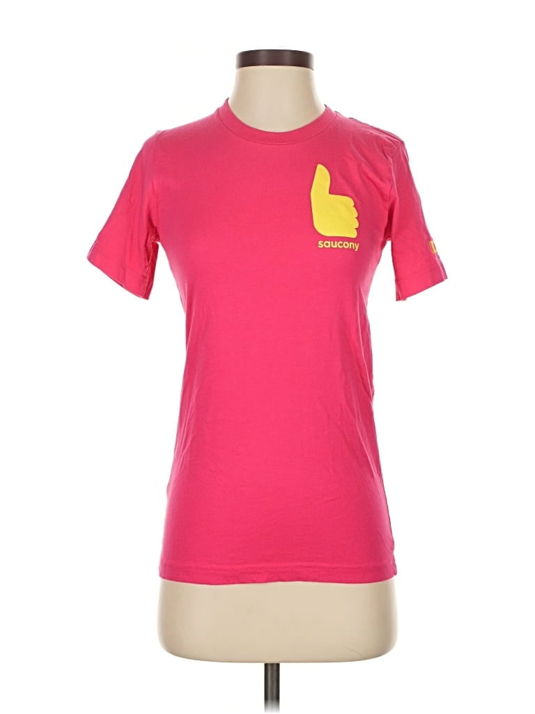 Pre-owned Saucony Active T-shirt In Pink