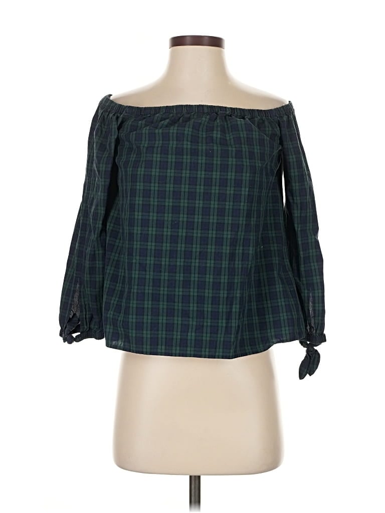 Pre-owned Vineyard Vines 3/4 Sleeve Blouse In Green