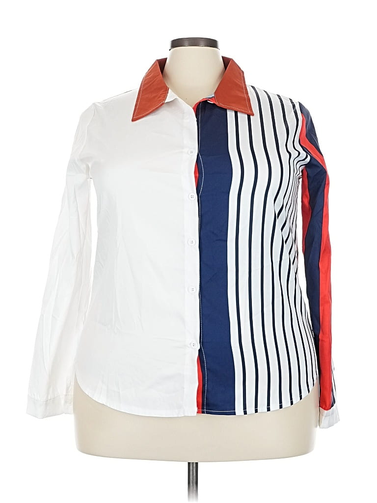 Pre-owned Unbranded Long Sleeve Blouse In White