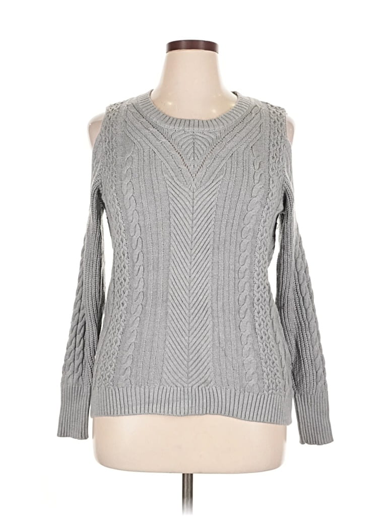 Pre-owned Lane Bryant Pullover Sweater In Gray