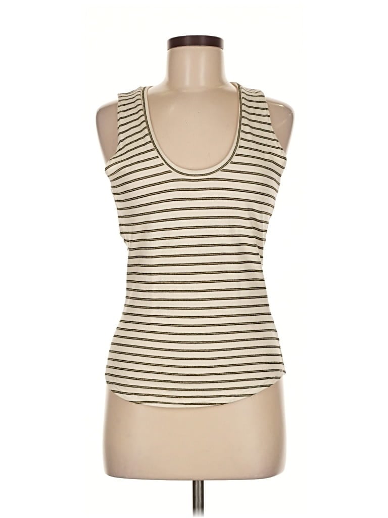 Pre-owned Lna Tank Top Ivory Halter Neckline Tops In White