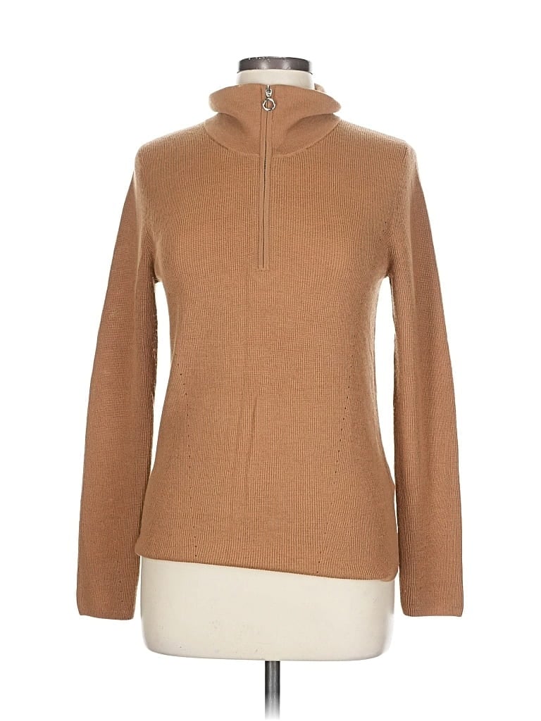 Pre-owned Lilysilk Wool Pullover Sweater In Brown