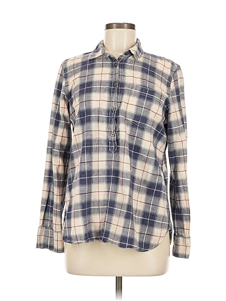 Pre-owned J.crew Factory Store Long Sleeve Button Down Shirt In White