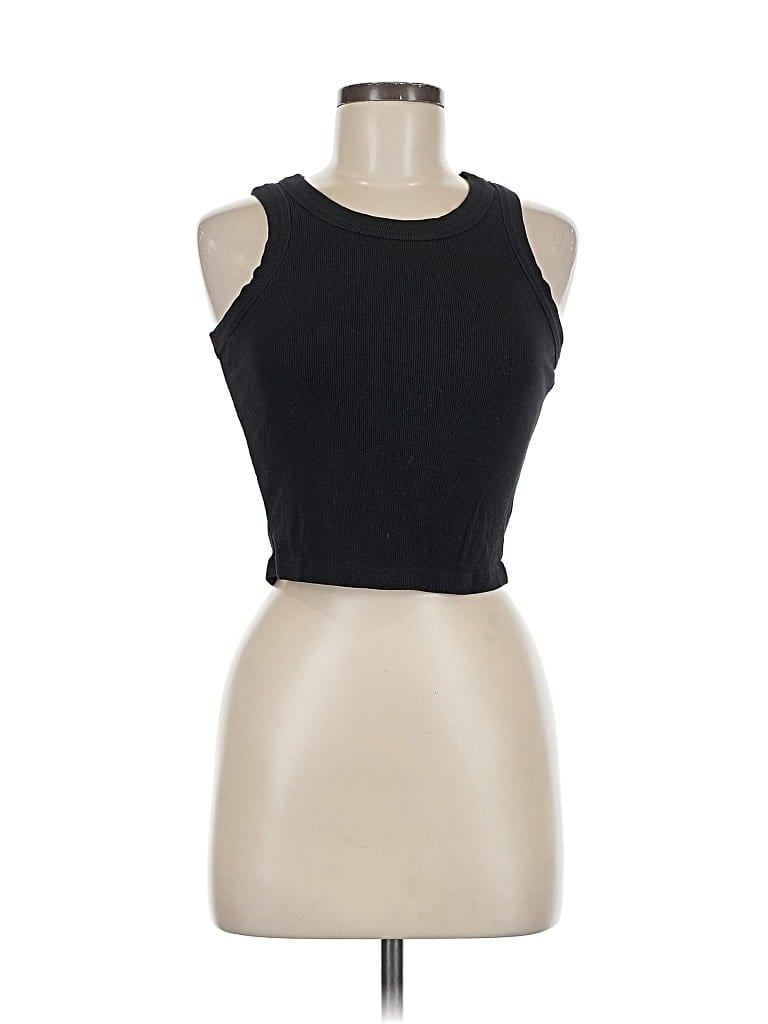 Pre-owned Unbranded Tank Top Black Halter Neckline Tops