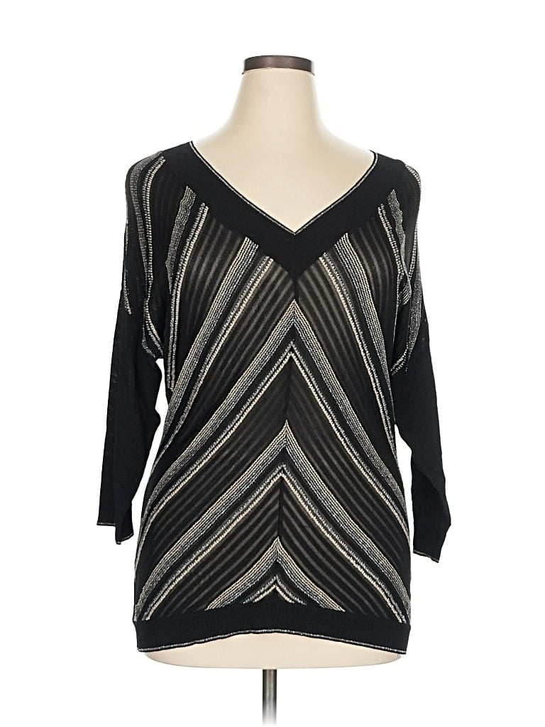 Pre-owned Coldwater Creek Pullover Sweater In Black