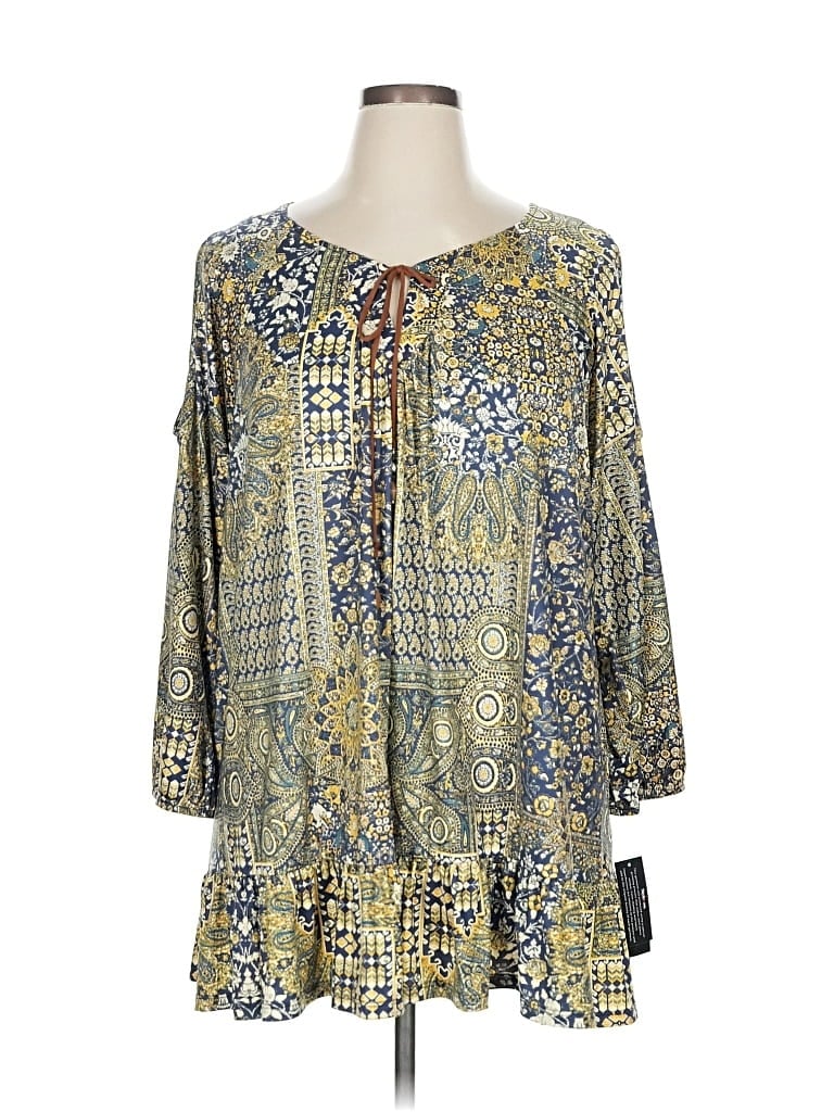 Pre-owned Style & Co 3/4 Sleeve Blouse In Green