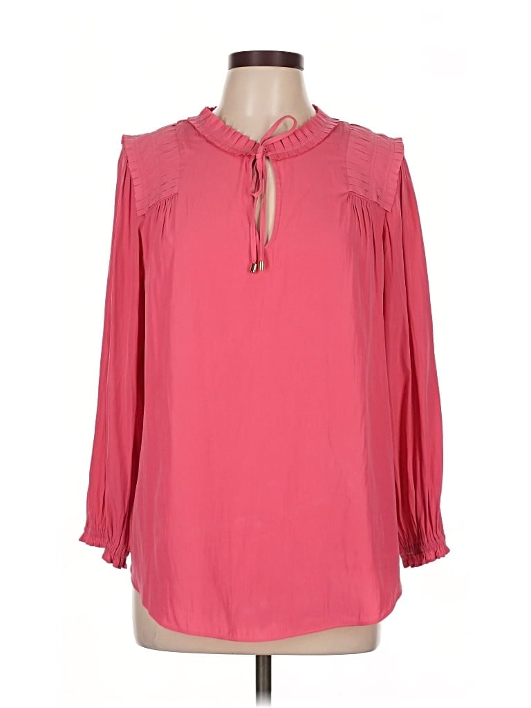 Pre-owned Chico's 3/4 Sleeve Blouse In Pink