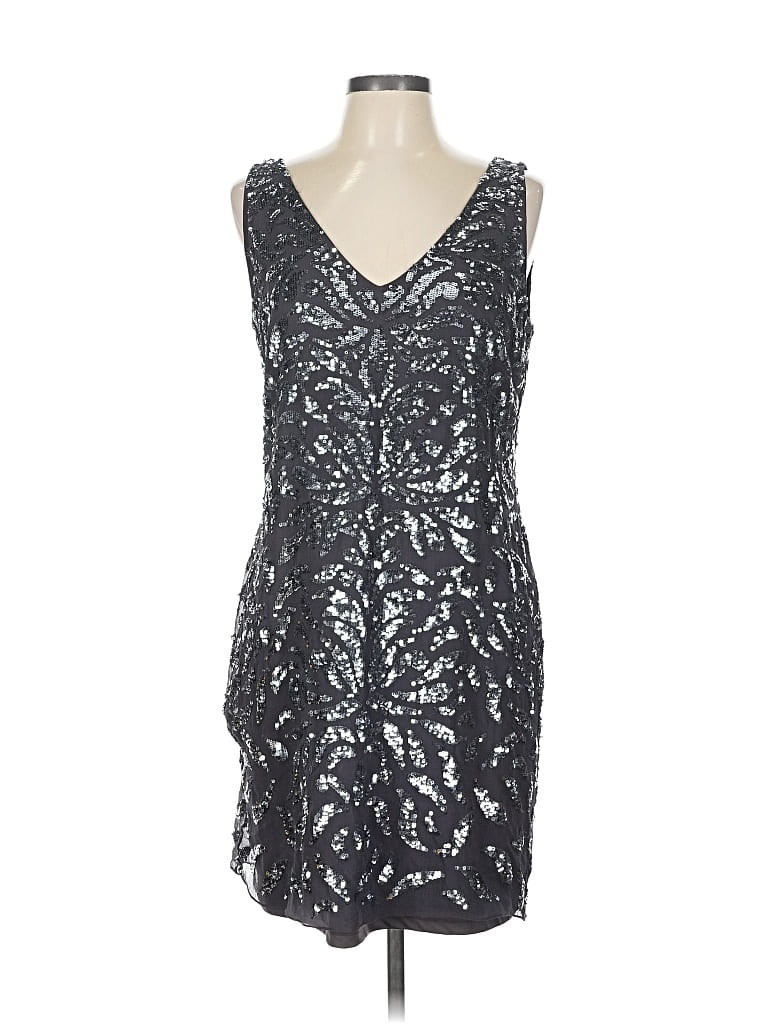 Pre-owned Aidan Mattox Cocktail Dress In Silver