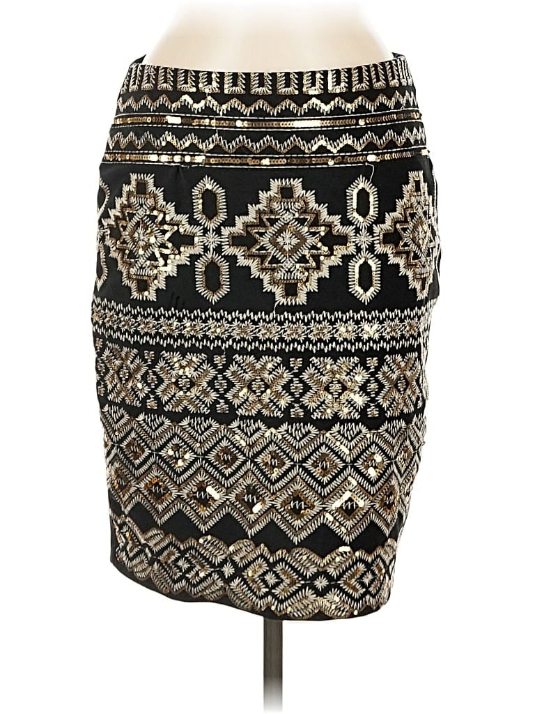 Pre-owned Karen Kane Casual Skirt In Gold