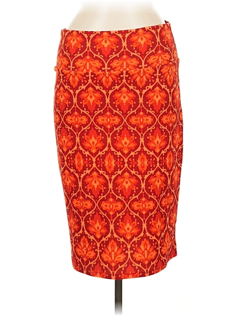 Pre-owned Lularoe Formal Skirt In Orange
