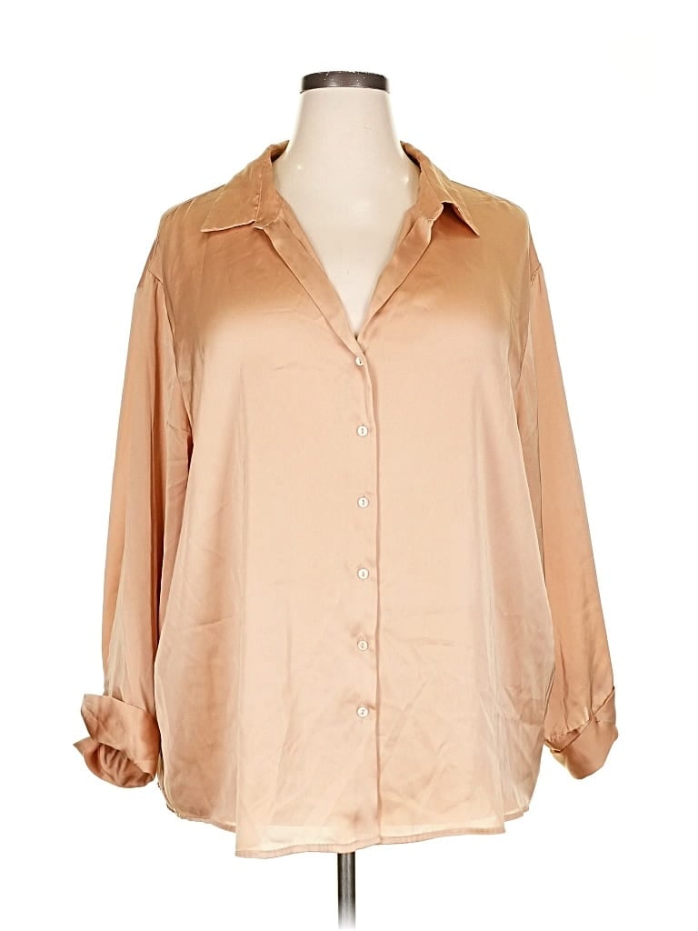 Pre-owned Torrid Long Sleeve Blouse In Brown