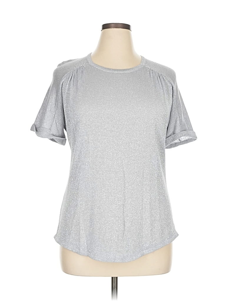 Pre-owned Chico's Pullover Sweater In Silver