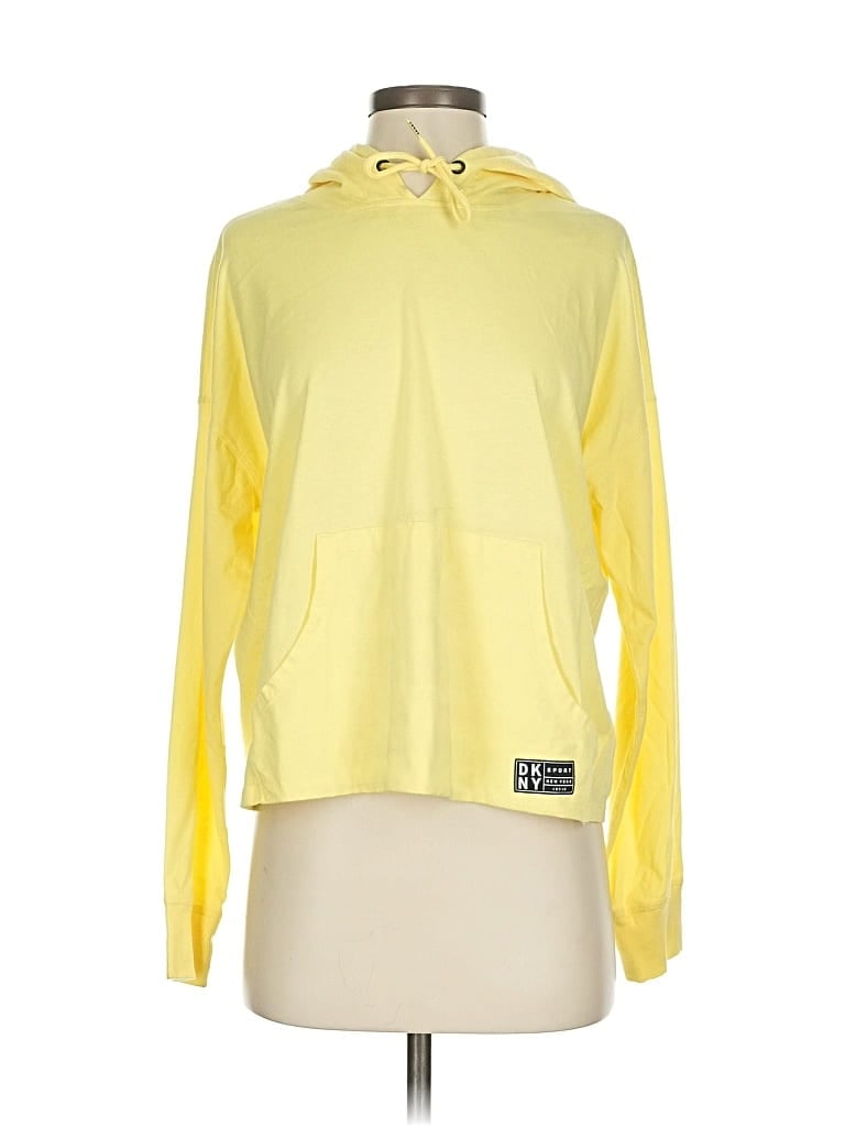 Pre-owned Dkny Sport Pullover Hoodie In Yellow